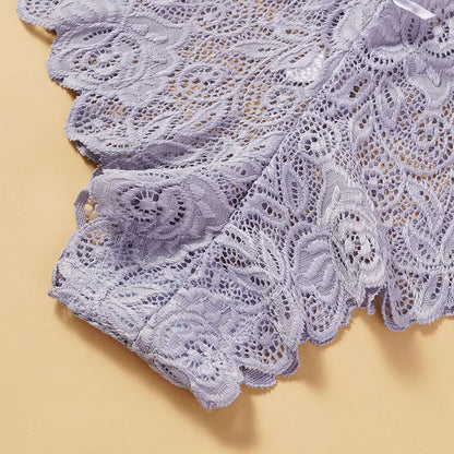 Floral Lace Low Waist Briefs - Comfortable Women's Lingerie