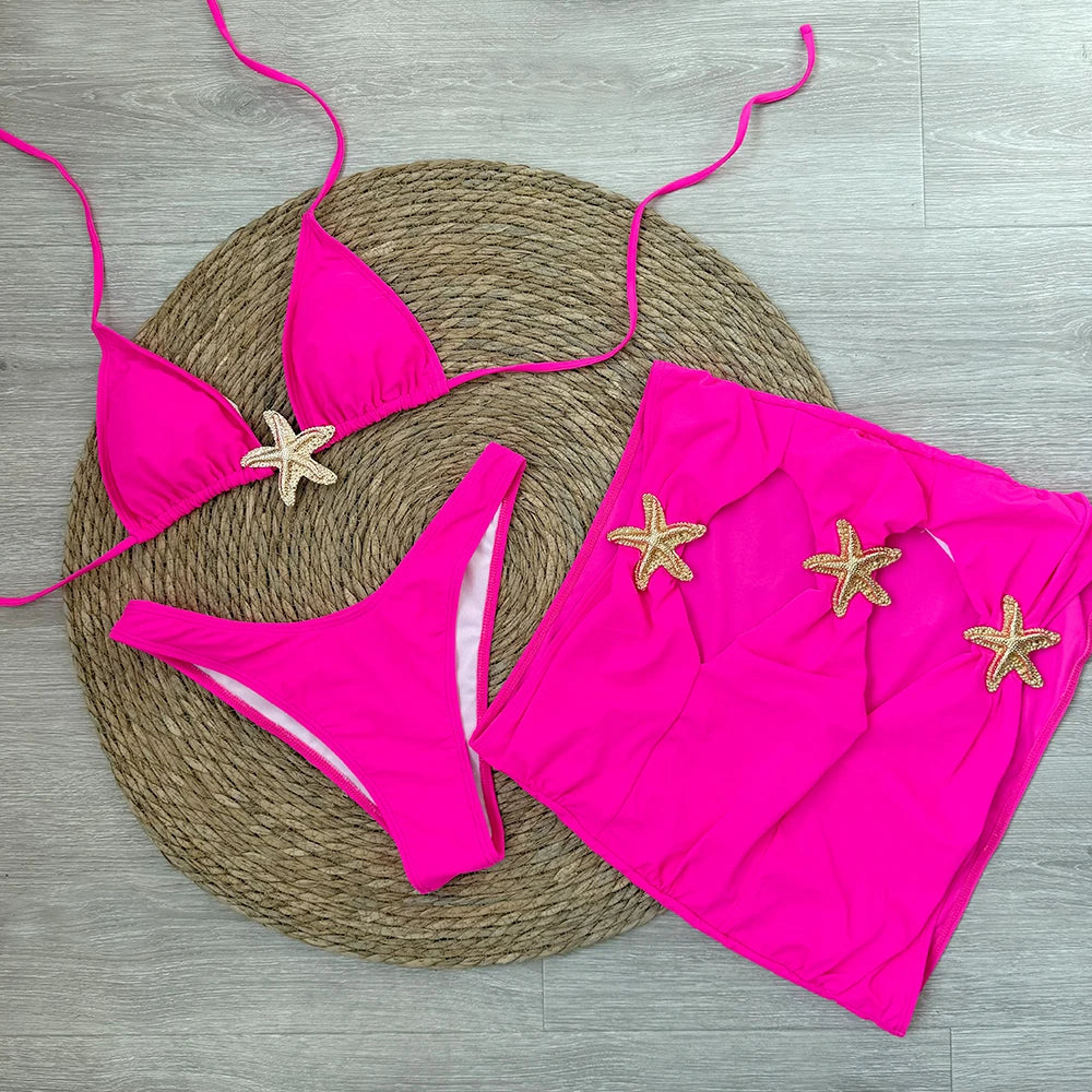 Starfish 3-Piece Push-Up Bikini Set