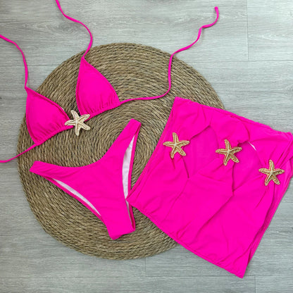 Starfish 3-Piece Push-Up Bikini Set