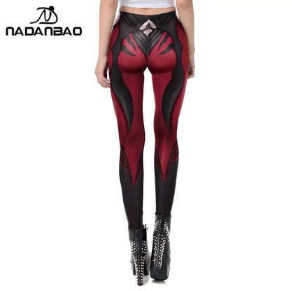 TikTok Viral Leggings – Gothic Style Anime Printed High-Waisted Leggings for Women