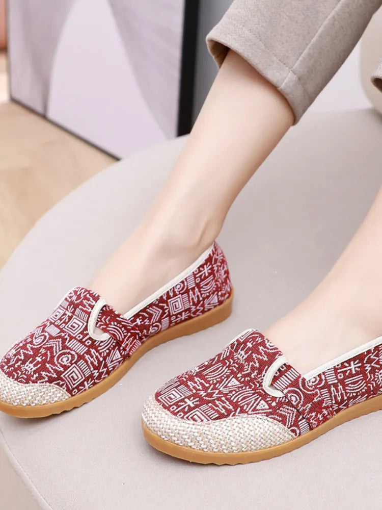 Summer Ladies Casual Comfort Bohemian Slip On Lazy Shoes for Womens - BossDeals Online