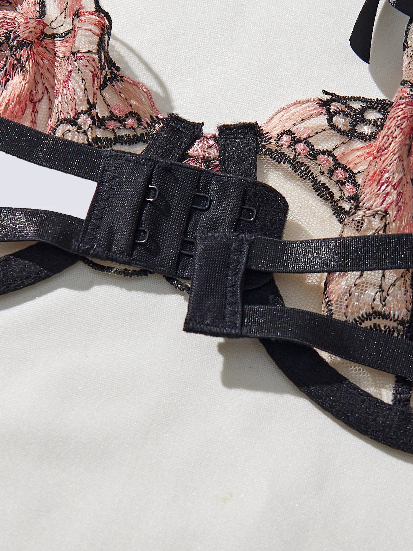 Sheer Butterfly Lingerie Set - Alluring Bowknot Bra & Panty