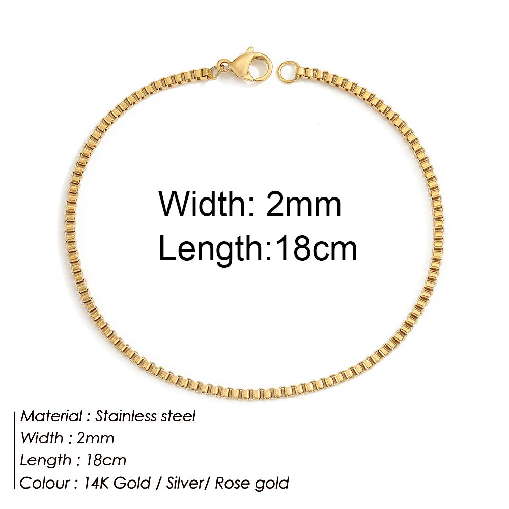 Gold Color Stainless Steel Twist Cuban Eternity Bracelet for Women