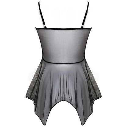 Silk Lace Babydoll Nightdress – Sleeveless V-Neck Sexy Lingerie
