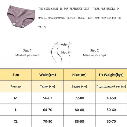 3-Pack Strawberry Cotton Panties – Soft Mid-Rise Seamless Briefs