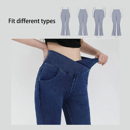 TikTok Viral Bell Bottom Leggings – High Waist Flare Activewear