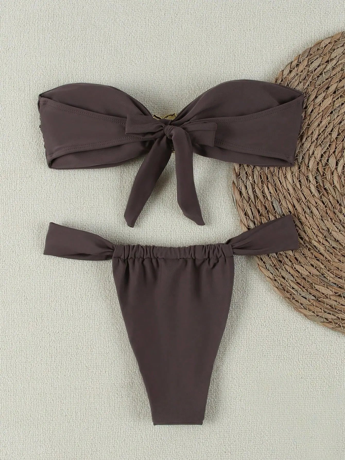 Bandeau Push-Up Brazilian Thong Bikini Set