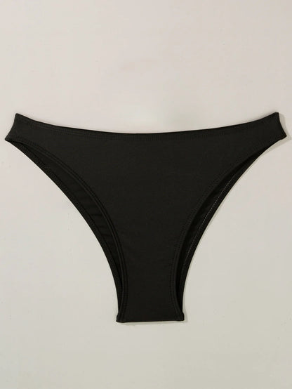 Solid Strapless Bikini 3 Piece Set Women Metal Split Swimsuit High Waist Beach Skirt New Summer Swimwear Bikini Set