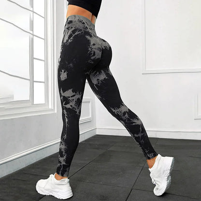 Tie Dye Yoga Pants Sport Leggings Women Seamless High Waist Push Up Woman Tights Fitness Workout Leggins Gym Clothing 2025 New