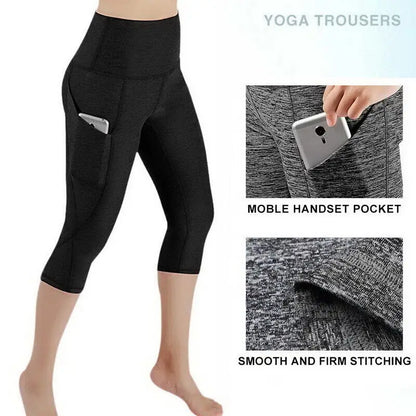 High Waist Seamless Capris Workout Leggings for Women