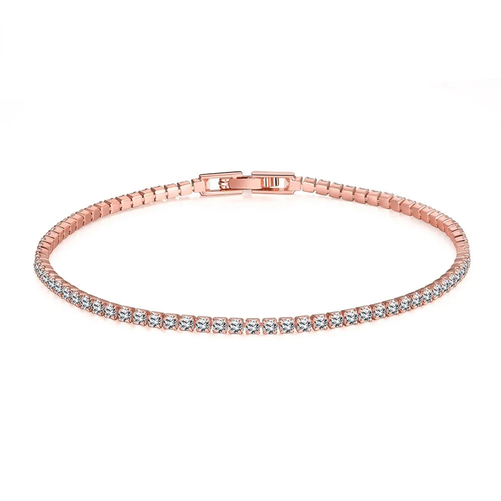 Genuine 925 Sterling Silver Eternity Bracelet