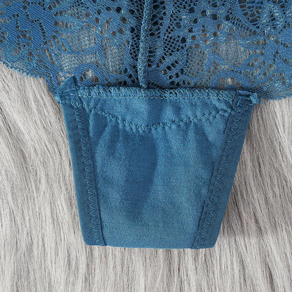 Comfortable & Transparent Women's Lace Thong Low Waist Panties