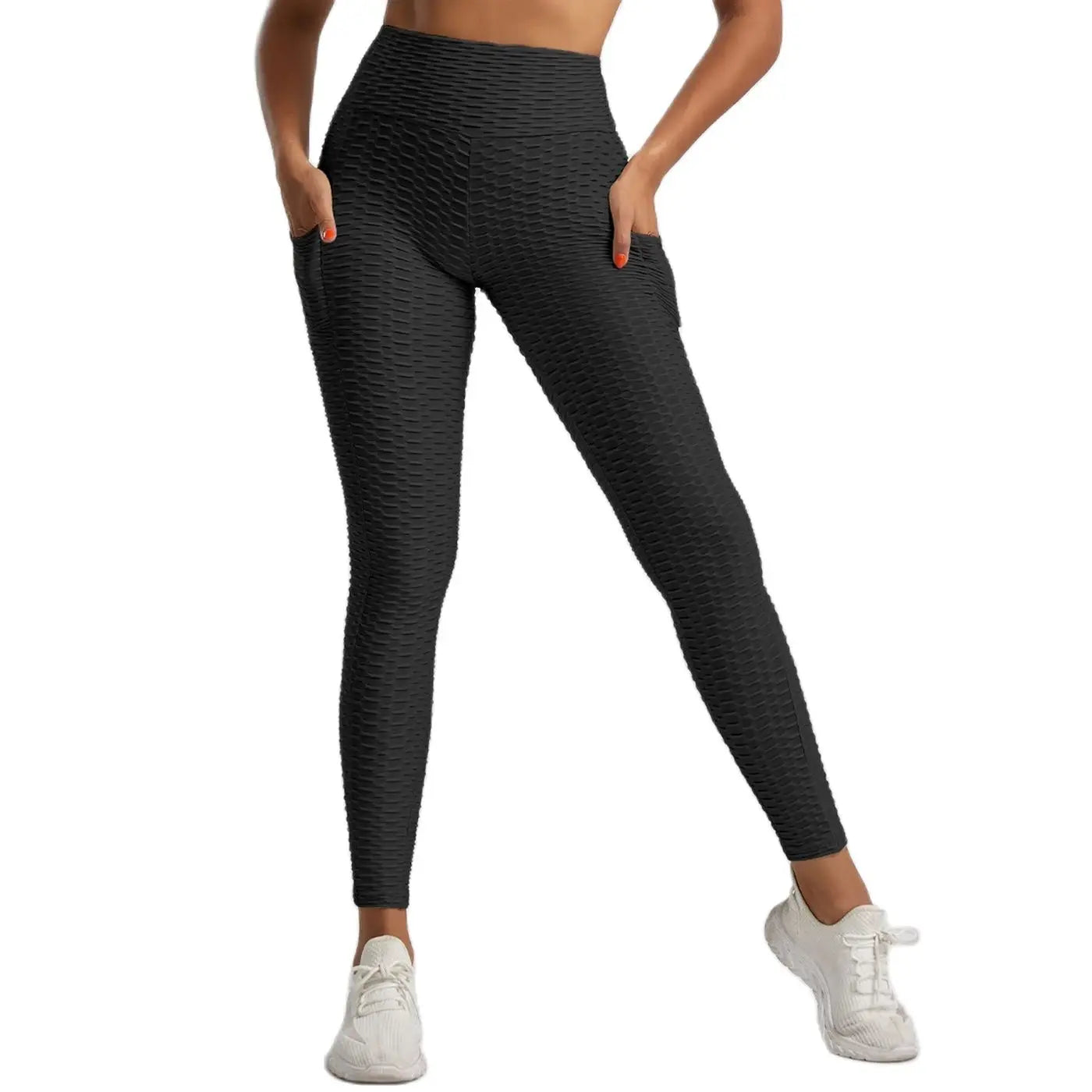 Women's High Waist Scrunch Butt Anti Cellulite Leggings with Pockets