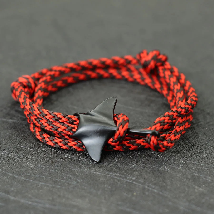 Adjustable Multilayer Rope Men's Anchor Bracelet