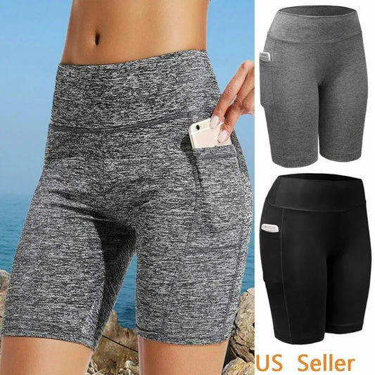 Women’s High Waisted Biker Shorts with Pockets – Gym, Yoga & Everyday Wear