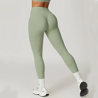 Women's High Waist Butt Lifting Gym Leggings – Seamless Push-Up Yoga Pants