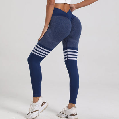 V Back Scrunch Butt Leggings – Booty Lifting Seamless Workout Tights for Women