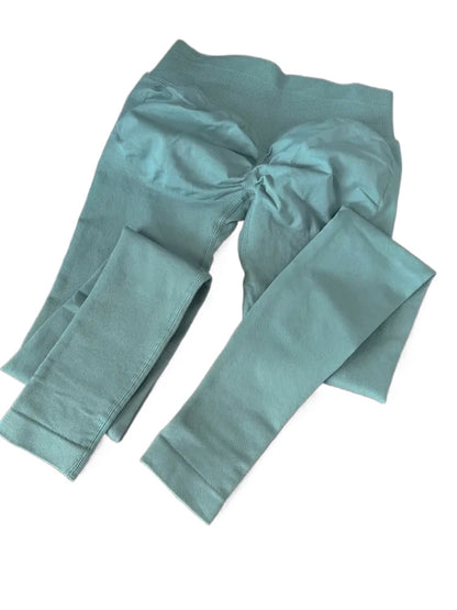 High Waist Seamless Scrunch Butt Leggings for Women – Tummy Control Workout Pants