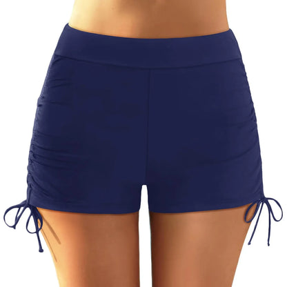 Women’s Plus Size High Waisted Swim Shorts – Tummy Control Bikini Bottoms