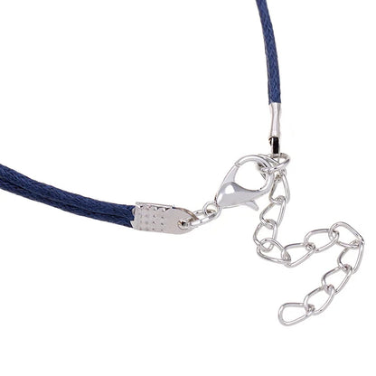 Blue Color Anchor Bracelet with Nautical Rope