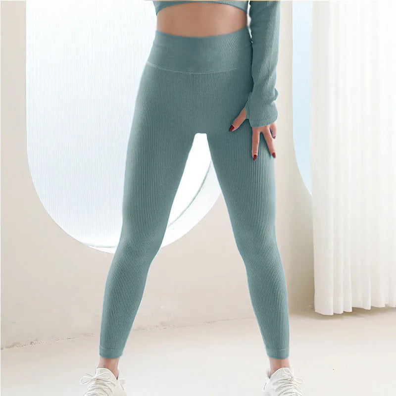 High-Waist Sports Seamless Tummy Control Leggings for Women