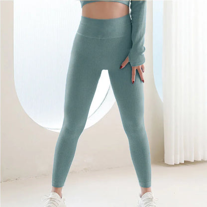 High-Waist Sports Seamless Tummy Control Leggings for Women