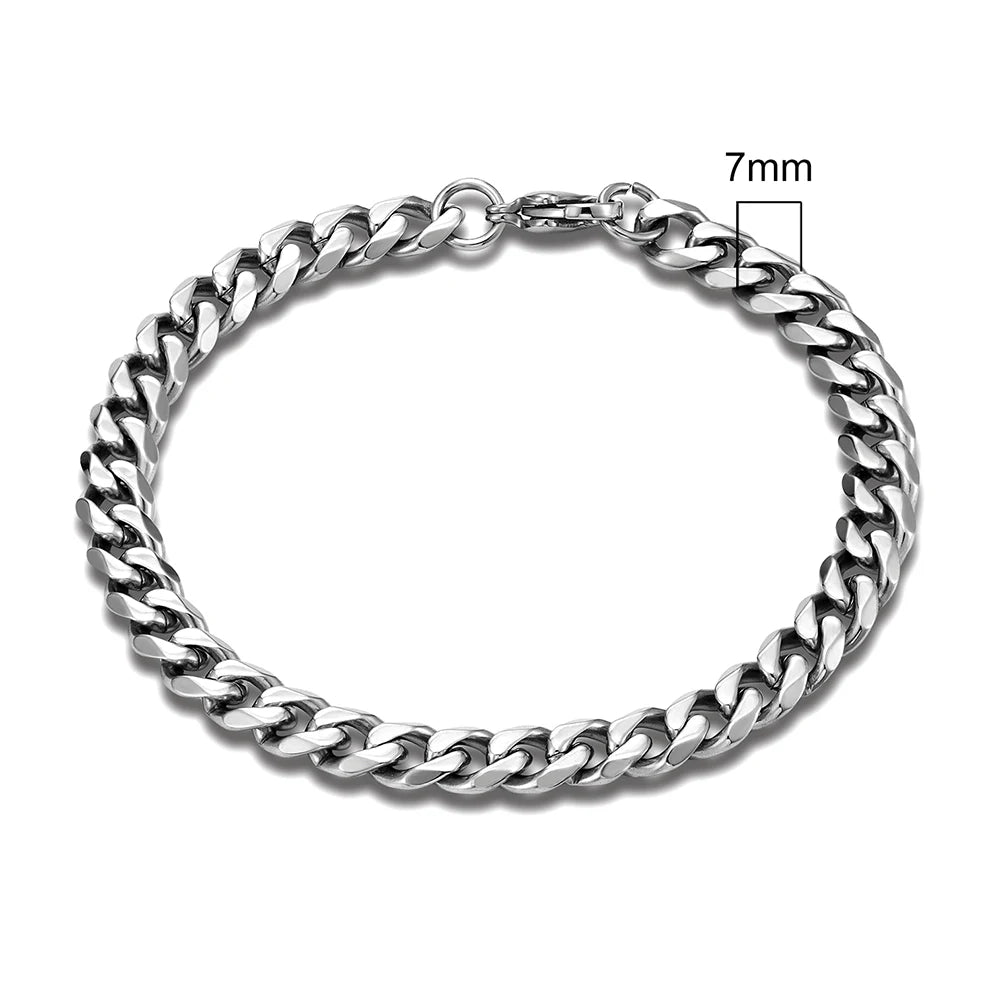 Stainless Steel Silver Color Eternity Bracelet For Women