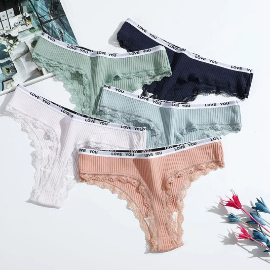 Women's Lace Thong Sexy Low Waist Panties