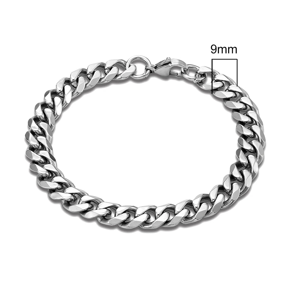 Stainless Steel Silver Color Eternity Bracelet For Women