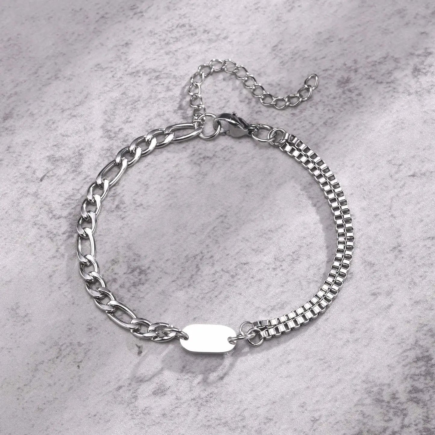 Double Layered Name Eternity Bracelet for Men