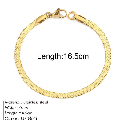 Gold Color Stainless Steel Twist Cuban Eternity Bracelet for Women