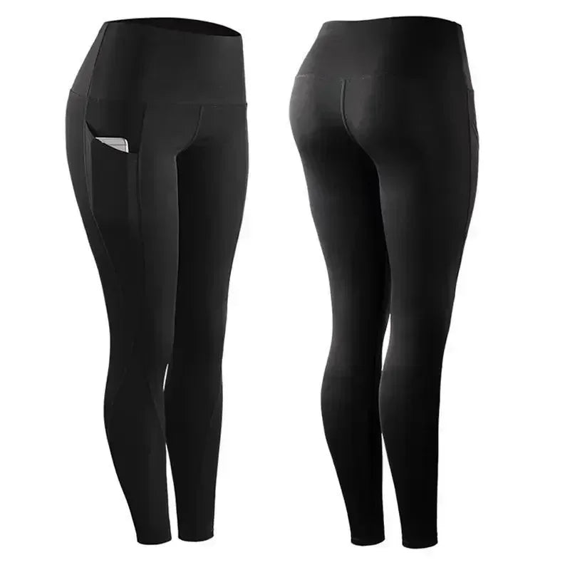 High Waist Women Anti Cellulite Workout Leggings with Utility Pockets