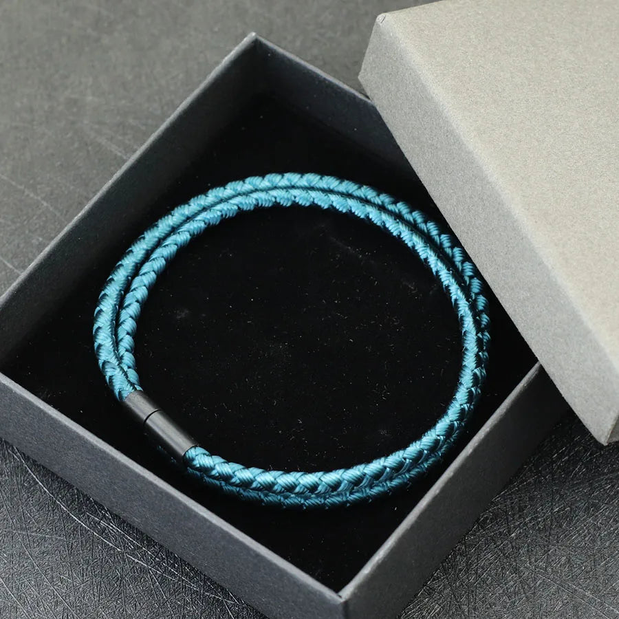 2024 New Simple Style Keel Rope Bracelet For Men Bilayer Wrap Braslet Bangle Homme Nautical Braclet Gifts For Him Pulseria Joias