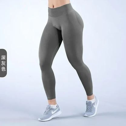 Women’s High-Waisted Seamless Scrunch Butt Leggings for Gym & Yoga