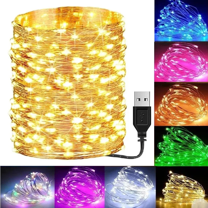 USB String Lights for Outdoor Garden Decor