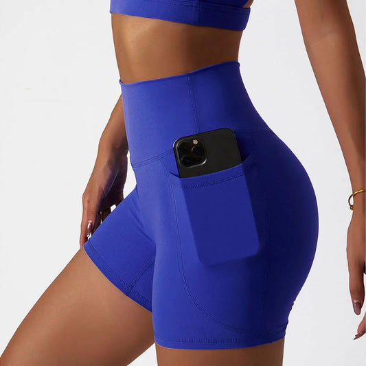 Women's High Waisted Yoga Shorts with Pockets – Breathable Gym Wear