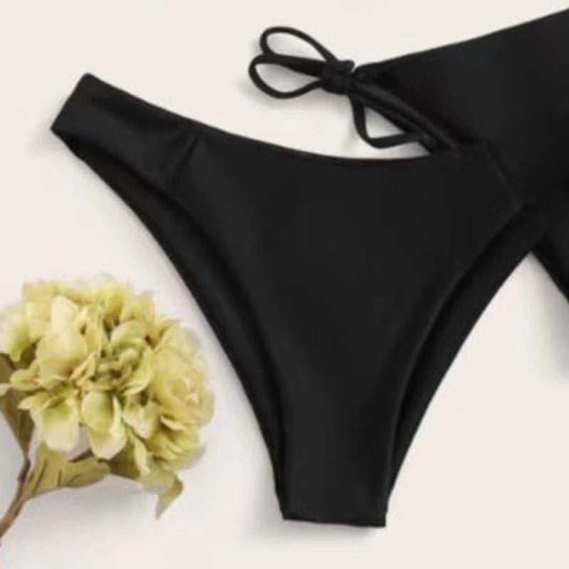 3-Piece Push-Up Bikini Set with 2 Bottoms