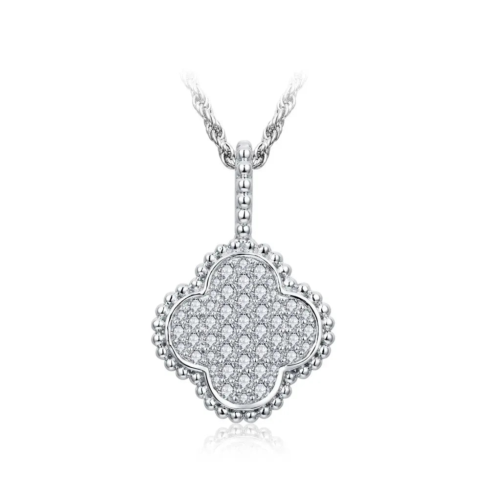 925 Sterling Silver Moissanite Necklace for Women