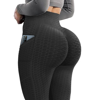 Women's High Waist Scrunch Butt Anti Cellulite Leggings with Pockets