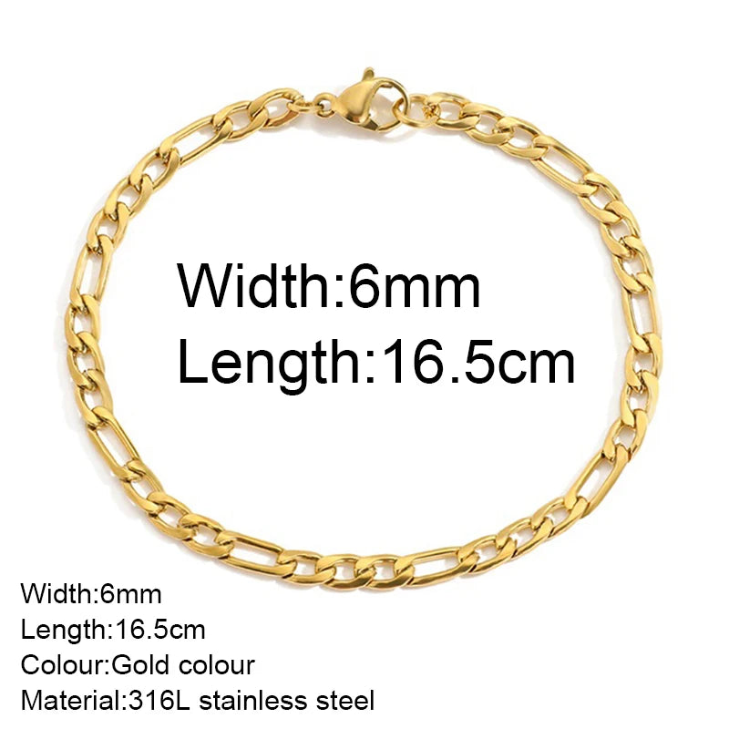 Gold Color Stainless Steel Twist Cuban Eternity Bracelet for Women