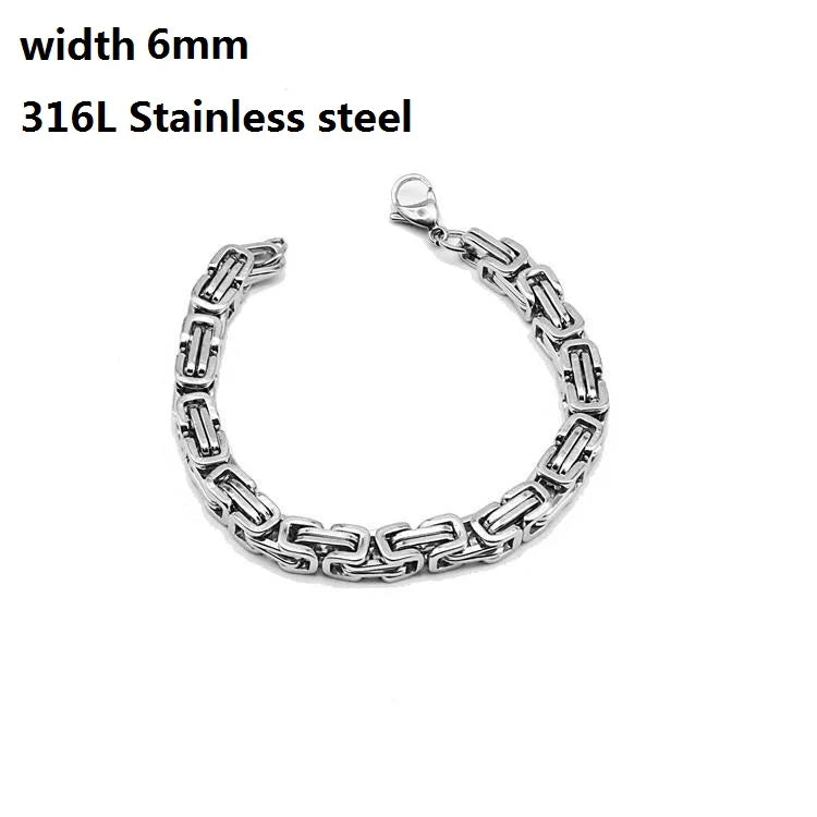 Stainless Steel Cuban Chain Vintage Metal Eternity Bracelet