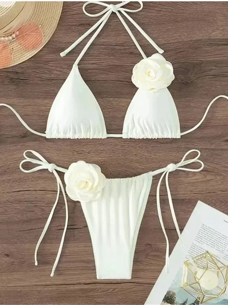 White bikini set
