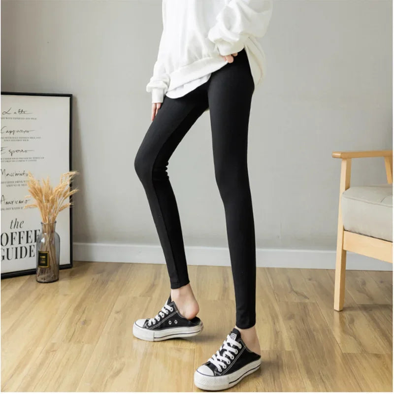 Winter Maternity Leggings with Belly Support for Pregnant Women