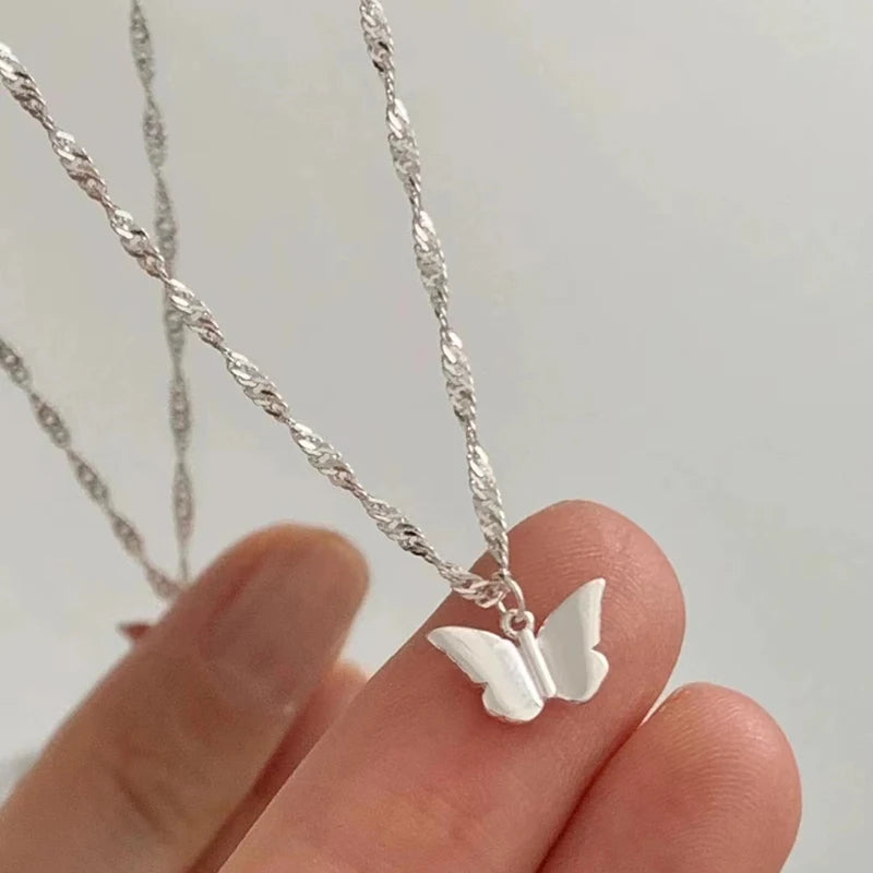 925 Sterling Silver Butterfly Necklace