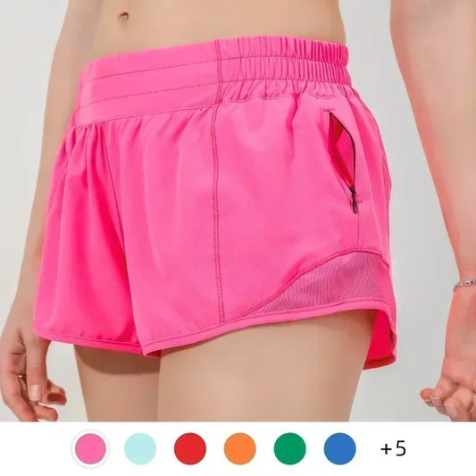 Women Hotty Hot Yoga Shorts – Tummy Control Running Shorts with Liner & Utility Pockets