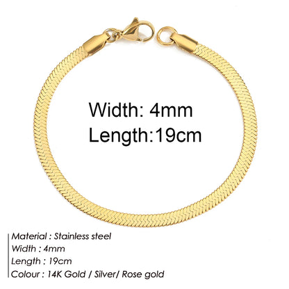 Gold Color Stainless Steel Twist Cuban Eternity Bracelet for Women