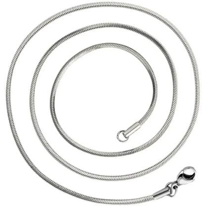 Punk Hip-hop 2MM Snake Link Chain 925 Sterling Silver Necklace