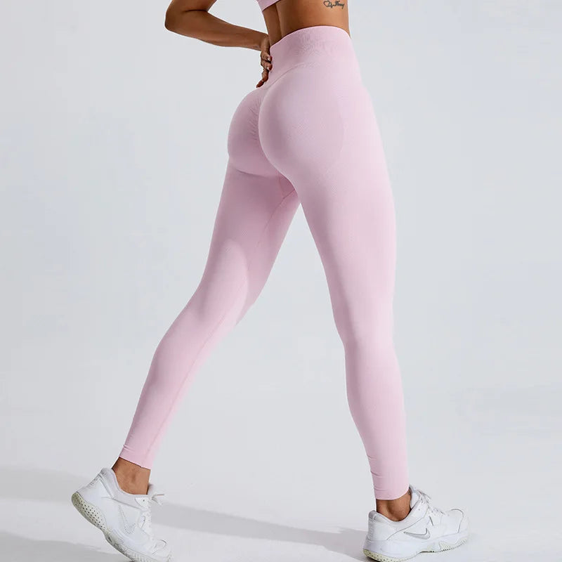 Women’s Seamless Yoga Leggings – High V-Waist Tummy Control & Butt Lifting