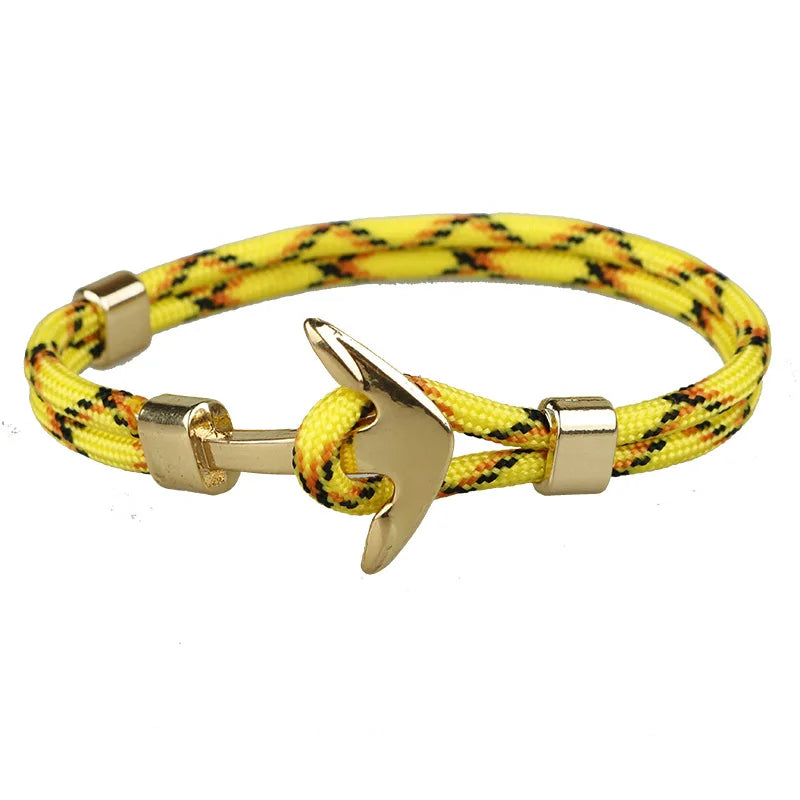 Men Rope Chain Anchor Bracelet Stylish with Durable