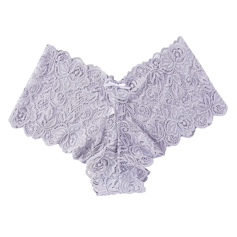 Floral Lace Low Waist Briefs - Comfortable Women's Lingerie